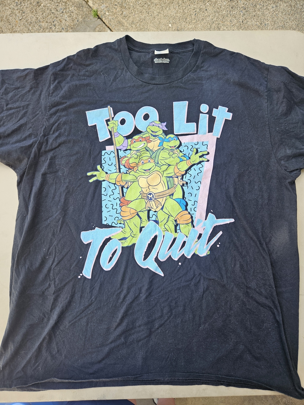 Teenage Mutant Ninja Turtles "Too Lit To Quit" Graphic Tee - Black
